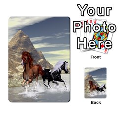Beautiful Horses Running In A River Multi-purpose Cards (rectangle)  by FantasyWorld7