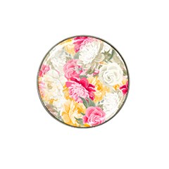 Colorful Floral Collage Hat Clip Ball Marker