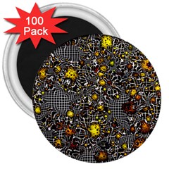 Sci Fi Fantasy Cosmos Yellow 3  Magnets (100 Pack) by ImpressiveMoments