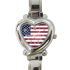 Usa3 Heart Italian Charm Watch by ILoveAmerica