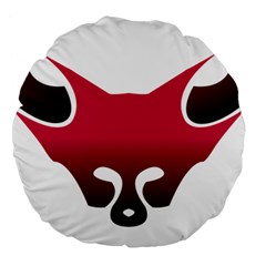 Fox Logo Red Gradient  Large 18  Premium Flano Round Cushions by carocollins