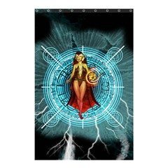 Beautiful Witch With Magical Background Shower Curtain 48  X 72  (small)  by FantasyWorld7