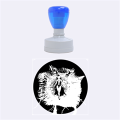 Beautiful Witch With Magical Background Rubber Round Stamps (medium)