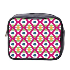 Honeycomb In Rhombus Pattern Mini Toiletries Bag (two Sides) by LalyLauraFLM