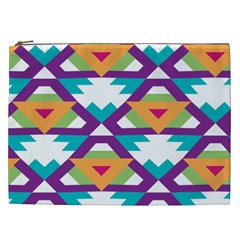 Triangles And Other Shapes Pattern Cosmetic Bag (xxl) by LalyLauraFLM