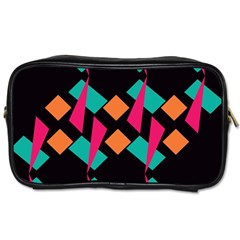 Shapes In Retro Colors  Toiletries Bag (two Sides) by LalyLauraFLM