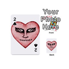 Angry Devil Heart Drawing Print Playing Cards 54 (mini)  by dflcprints