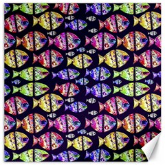 Colorful Fishes Pattern Design Canvas 12  X 12  