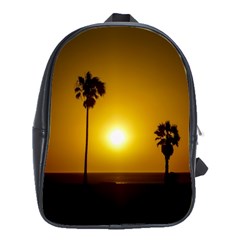 Sunset Scene At The Coast Of Montevideo Uruguay School Bags(large) 