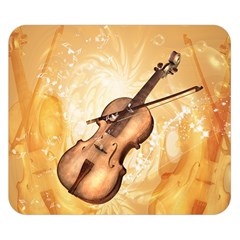 Wonderful Violin With Violin Bow On Soft Background Double Sided Flano Blanket (small)  by FantasyWorld7