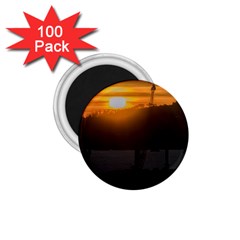 Aerial View Sunset Scene Of Montevideo Uruguay 1 75  Magnets (100 Pack) 