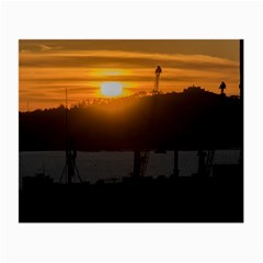 Aerial View Sunset Scene Of Montevideo Uruguay Small Glasses Cloth
