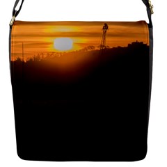 Aerial View Sunset Scene Of Montevideo Uruguay Flap Messenger Bag (s)