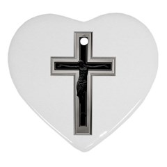 Christian Cross Heart Ornament (two Sides) by igorsin