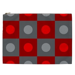 Circles In Squares Pattern Cosmetic Bag (xxl) by LalyLauraFLM