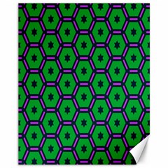 Stars In Hexagons Pattern Canvas 11  X 14  by LalyLauraFLM