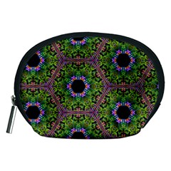 Repeated Geometric Circle Kaleidoscope Accessory Pouches (medium)  by canvasngiftshop