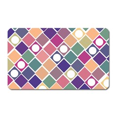 Dots And Squares Magnet (rectangular) by Kathrinlegg