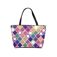 Dots And Squares Shoulder Handbags by Kathrinlegg