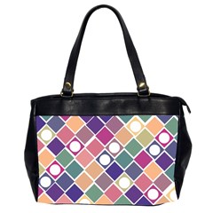 Dots And Squares Office Handbags (2 Sides)  by Kathrinlegg