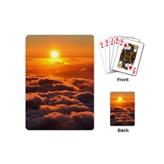 Sunset Over Clouds Playing Cards (mini)  by trendistuff