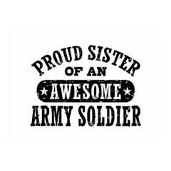 Proud Army Soldier Sister Double Sided Flano Blanket (mini)  by Bigfootshirtshop