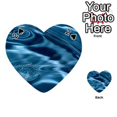 Water Ripples 1 Playing Cards 54 (heart)  by trendistuff