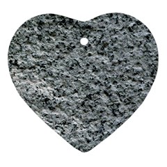 Rough Grey Stone Heart Ornament (2 Sides) by trendistuff