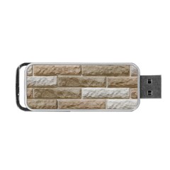 Light Brick Wall Portable Usb Flash (one Side) by trendistuff