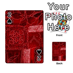 Red Patchwork Playing Cards 54 Designs 