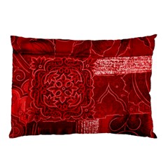 Red Patchwork Pillow Cases by trendistuff