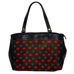 Distorted Polka Dots Pattern Oversize Office Handbag by LalyLauraFLM