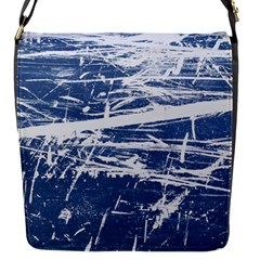 Blue And White Art Flap Messenger Bag (s) by trendistuff
