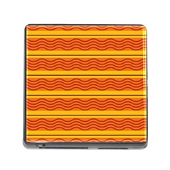 Red Waves Memory Card Reader (square) by LalyLauraFLM