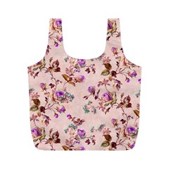 Antique Floral Pattern Full Print Recycle Bag (m) by LovelyDesigns4U