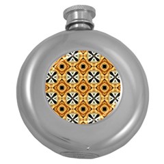 Faux Animal Print Pattern Round Hip Flask (5 Oz) by GardenOfOphir