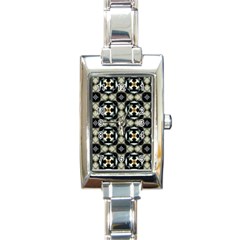 Faux Animal Print Pattern Rectangle Italian Charm Watches by GardenOfOphir