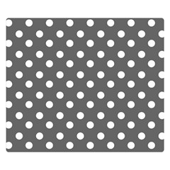 Gray Polka Dots Double Sided Flano Blanket (small)  by GardenOfOphir