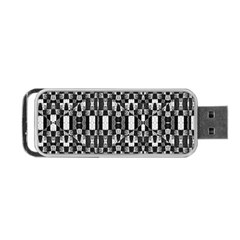 Black And White Geometric Tribal Pattern Portable Usb Flash (one Side) by dflcprints
