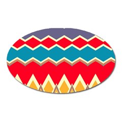 Chevrons And Rhombus			magnet (oval) by LalyLauraFLM