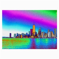 Chicago Colored Foil Effects Large Glasses Cloth (2-side) by canvasngiftshop