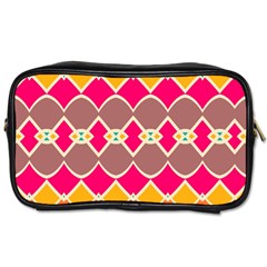 Symmetric Shapes In Retro Colors Toiletries Bag (two Sides) by LalyLauraFLM