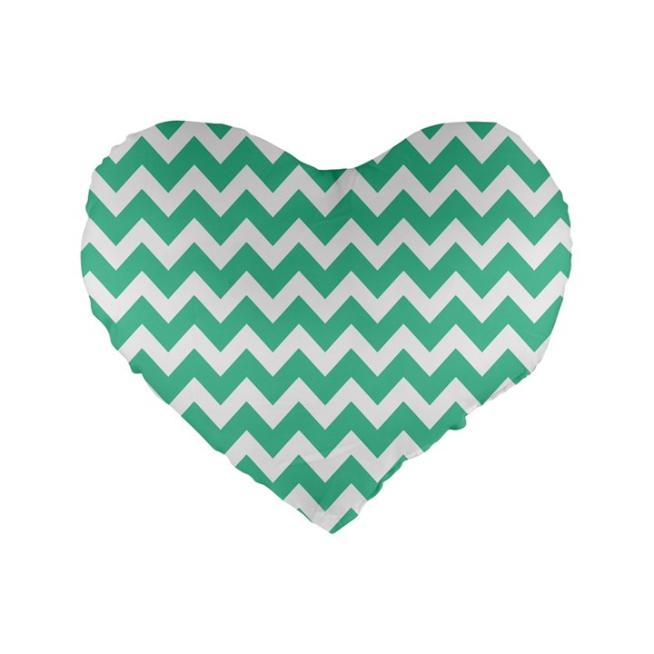 Chevron Pattern Gifts Standard 16  Premium Heart Shape Cushions