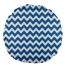 Chevron Pattern Gifts Large 18  Premium Flano Round Cushions by GardenOfOphir