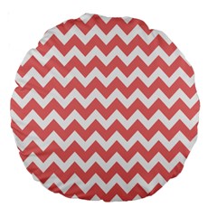 Chevron Pattern Gifts Large 18  Premium Round Cushions by GardenOfOphir