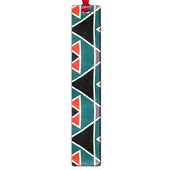 Triangles In Retro Colors Pattern			large Book Mark by LalyLauraFLM