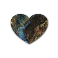 Yellowstone Lower Falls Heart Coaster (4 Pack)  by trendistuff