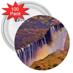 Waterfall Africa Zambia 3  Buttons (100 Pack)  by trendistuff