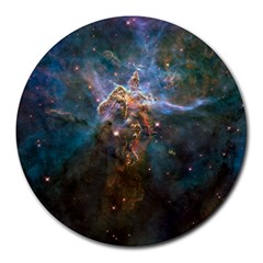 Mystic Mountain Round Mousepads by trendistuff