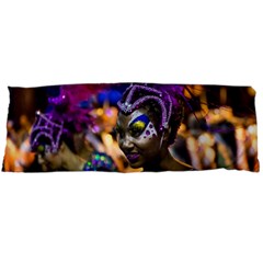 Costumed Attractive Dancer Woman At Carnival Parade Of Uruguay Body Pillow Cases (dakimakura)  by dflcprints
